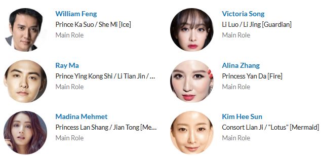 لیست بازیگران سریال چینی Ice Fantasy 2016